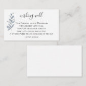 Dusty Blue Branch Bruiloft Wishing Well Informatiekaartje (Voorkant / Achterkant)