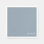 Dusty Blue Bridal Couplel Names Cocktail Napkins Servet (Voorkant)
