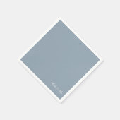 Dusty Blue Bridal Couplel Names Cocktail Napkins Servet (Hoek)