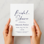 Dusty Blue Bridal Shower Invitation Kaart