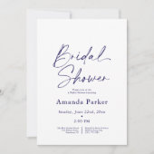 Dusty Blue Bridal Shower Invitation Kaart (Voorkant)