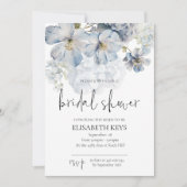 Dusty Blue Bridal Shower Kaart (Voorkant)