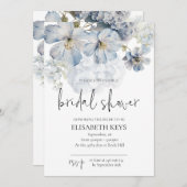 Dusty Blue Bridal Shower Kaart (Voorkant / Achterkant)