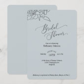 Dusty Blue Bridal Shower Kaart (Voorkant / Achterkant)