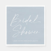 Dusty Blue Bridal Shower Napkin Servet (Voorkant)