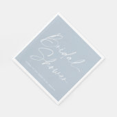 Dusty Blue Bridal Shower Napkin Servet (Hoek)