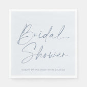 Dusty Blue Bridal Shower Napkin Servet (Voorkant)