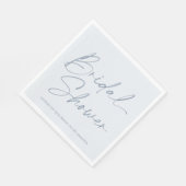 Dusty Blue Bridal Shower Napkin Servet (Hoek)