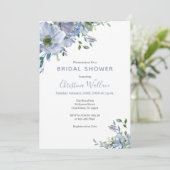 Dusty Blue Bridal Shower-uitvindingen Kaart (Staand voorkant)