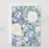 Dusty Blue Bridal Shower-uitvindingen Kaart (Achterkant)