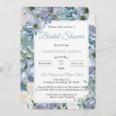 Dusty Blue Bridal Shower-uitvindingen Kaart (Voorkant / Achterkant)
