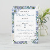 Dusty Blue Bridal Shower-uitvindingen Kaart (Staand voorkant)
