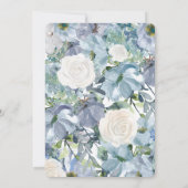 Dusty Blue Bridal Shower-uitvindingen Kaart (Achterkant)