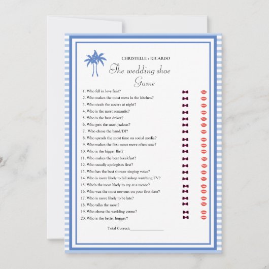 Dusty Blue Bride & bruidegom Vrijgezellenfeest Gam Aankondiging (Voorkant)