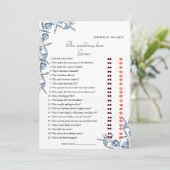 Dusty blue Bride & bruidegom Vrijgezellenfeest Gam Aankondiging (Staand voorkant)