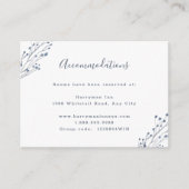 Dusty Blue bruiloft-accommodatie Informatiekaartje (Voorkant)