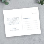 Dusty Blue bruiloft foto Dank u Briefkaart