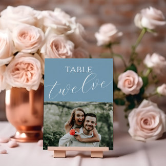 Dusty Blue bruiloft foto Kaart