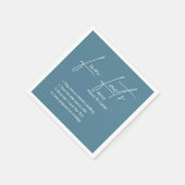 Dusty Blue Bruiloft Leuke Feiten Servet (Hoek)