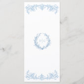  Dusty Blue  bruiloft Menu (Achterkant)