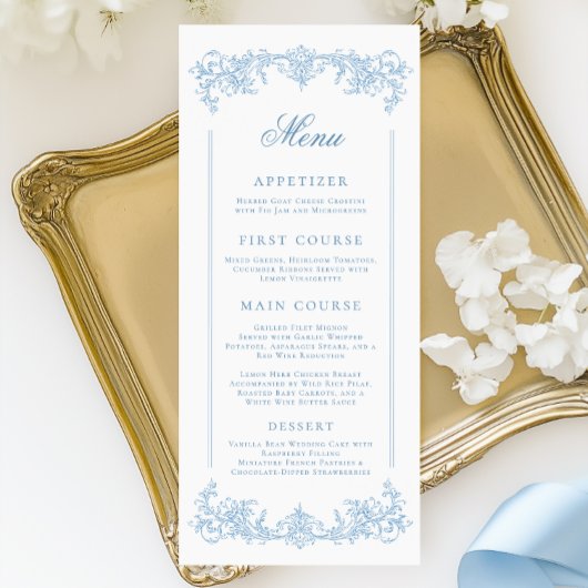  Dusty Blue  bruiloft Menu