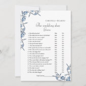 Dusty Blue Bruiloft schoen spel partij spel Kaart (Voorkant)