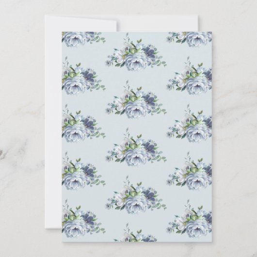 Dusty Blue bruiloft uitnodiging doen we (Achterkant)