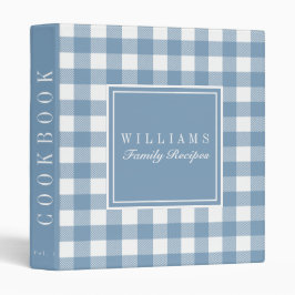 Dusty Blue Buffalo Pset Recipbook Cookbook 1" Multomap