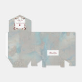 Dusty Blue Burgundy Blush Floral Bedankdoosjes (Uitgevouwen)