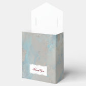 Dusty Blue Burgundy Blush Floral Bedankdoosjes (Geopend)