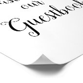 Dusty blue burgundy-brutaligboek voor bruiloft poster (Hoek)