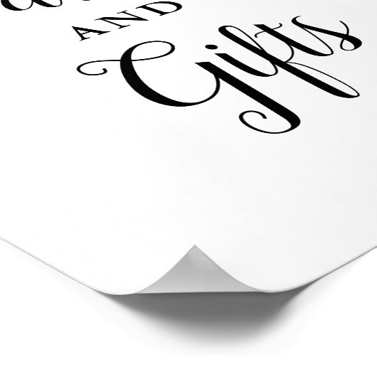 Dusty blue burgundy floral cards en cadeaubord poster (Hoek)