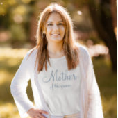 Dusty Blue Calligraphy Moeder of the Groom T-shirt