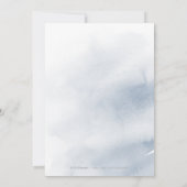 Dusty blue calligraphy rustic floral bruiloft kaart (Achterkant)