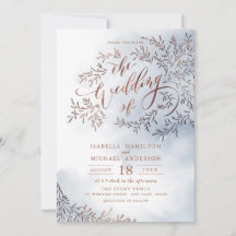 Dusty blue calligraphy rustic floral bruiloft