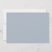 Dusty Blue Calligraphy Wedding Reception Party Kaart (Achterkant)