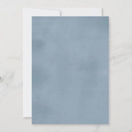 Dusty Blue Cameo English Afternoon Tea Uitnodiging (Achterkant)