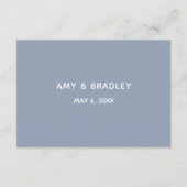 Dusty Blue Casual handschrift Weddenschappen Informatiekaartje (Achterkant)
