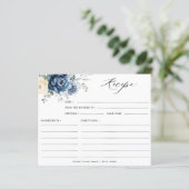 Dusty Blue Champagne Ivory Vrijgezellenfeest Recip (Staand voorkant)