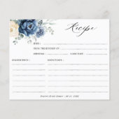 Dusty Blue Champagne Ivory Vrijgezellenfeest Recip (Voorkant)