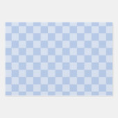 Dusty Blue Checked Pattern Inpakpapier Vel (Voorkant)