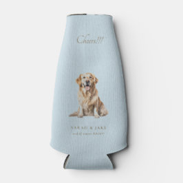 Dusty Blue Cheers!! Custom Pet Wedding Flesjeskoeler
