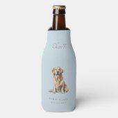 Dusty Blue Cheers!! Custom Pet Wedding Flesjeskoeler (Fles Voorkant)