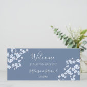 Dusty Blue Cherry Blossom | Koptekst zitschema (Staand voorkant)