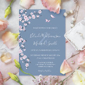 Dusty Blue Cherry Blossom | Weddenschap Kaart