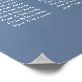 Dusty Blue Cherry Blossom | Weddenschappen Poster (Hoek)