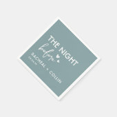 Dusty Blue Chic Eenvoudig Modern Repetitie Diner Servet (Hoek)