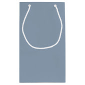 Dusty Blue | Chic Floral Blue Hydrangea Wedding Klein Cadeauzakje (Achterkant)