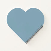 Dusty Blue Chic Monogram Name Heart Shaped Notitieboek (Achterkant)