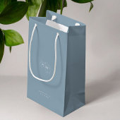 Dusty Blue | Chic Monogram Welkom bruiloft Klein Cadeauzakje